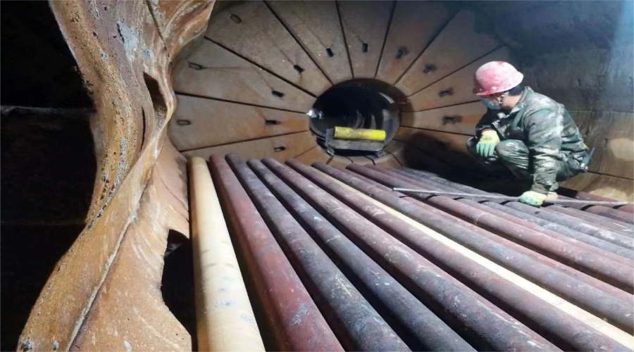 Φ80/100/110毫米/長度5.85米棒磨機鋼棒應用于河北某機制砂廠