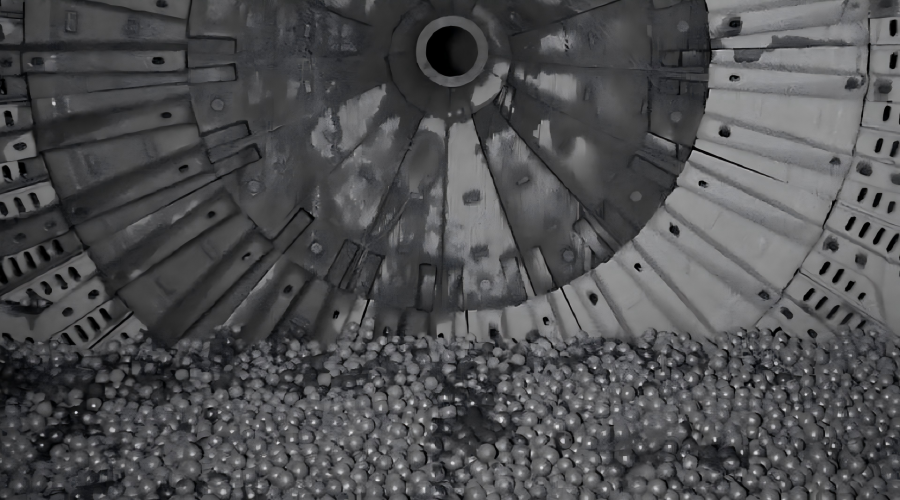 濟(jì)南中耐鋼球在球磨機(jī)內(nèi)部研磨后圓度完美無破碎